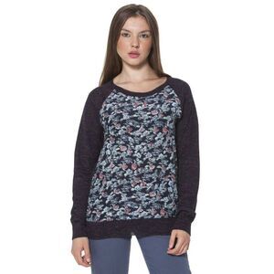 Fred Perry Floral Print Raglan Pullover Sweater Women Multicolor Sweaters
